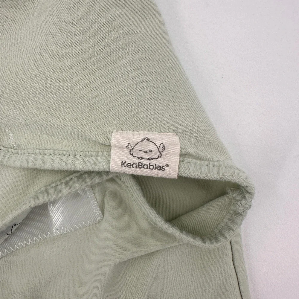 KeaBabies Soothe Swaddle Wrap Sage Green Organic Cotton 0-3M OS
